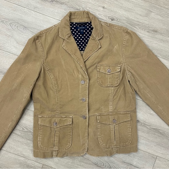 Lands End Jacket Blazer 14 Brown Corduroy Suit Sport Coat Riding - Picture 9 of 9